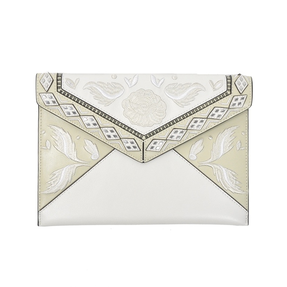 Rebecca Minkoff Handbags - NEW REBECCA MINKOFF Leo Clutch White & Ivory NWOT
